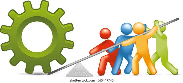 figures Leveraging a gear wheel